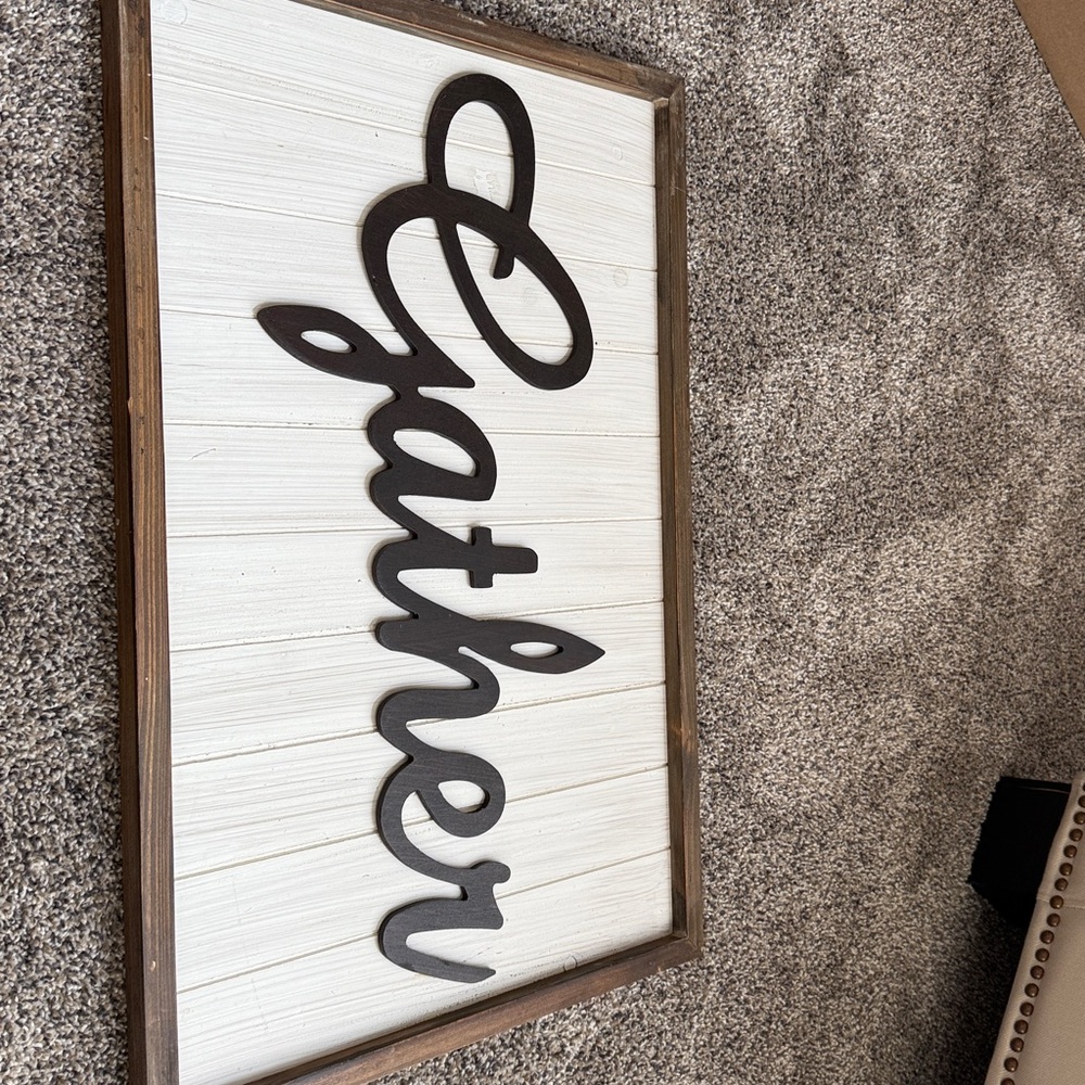 Black Script 'Gather' Wall Art